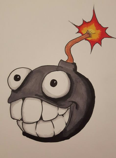 Happy bomb Bomb Drawing Ideas, Pen Pal, Drawing Sketches, Tattoo Ideas, Mario Characters, Sketch, Pen, Collage, Drawings