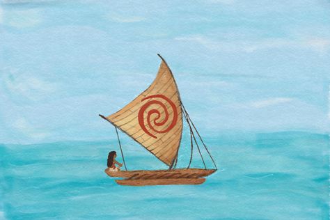 Moana Canoe, Canoe Drawing, Moana Sketches, Moana Drawing, Moana Boat, Boat Png, Disney Clock, Boat Tattoo, Boat Drawing