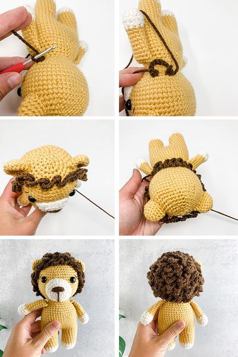 Free Mini Animal Crochet Patterns, Lion Free Crochet Pattern, Crochet Lion Pattern Free, Lion Crochet Pattern Free, Crochet Lion Lovey Free Pattern, Crochet Lion Pattern Free Easy, Jungle Crochet, Amigurumi Lion Pattern, Lion Amigurumi Pattern Free