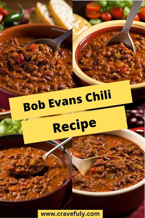 Bob Evans Sausage Chili Recipe, Bob Evans Chili Recipe, Bob Evans Recipes, Sausage Chili Recipe, Sausage Chili, Delicious Chili Recipe, Bob Evans, Crockpot Chili, Copycat Restaurant Recipes