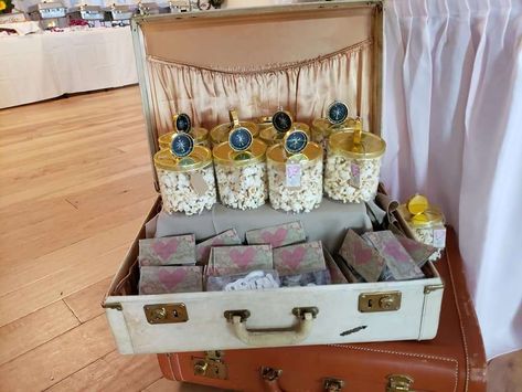 Soon to be sister-in-law’s Bridal Shower | CatchMyParty.com Travel Themed Bridal Shower Ideas, Travel Theme Bridal Shower, Travel Bridal Showers, Bridal Shower Prizes, Vintage Travel Themes, Cooking Theme, Shower Vintage, Shower Prizes, Wedding Shower Party