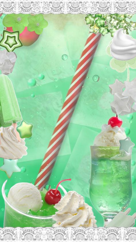 Can be used as a wallpaper ! (Pls credit me !) Melon Soda Wallpaper, Melon Soda Aesthetic, Slushies Aesthetic, Soda Wallpaper, Melon Cream Soda, Soda Aesthetic, Soda Float, Heisei Retro, Melon Soda