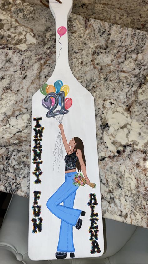 21st Birthday Paddle Sorority, 21 Paddle Sorority, Frat Paddles, 21st Paddle, 21 Paddle, 21st Birthday Paddle, Paddle Sorority, Paddle Ideas, Sorority Ideas