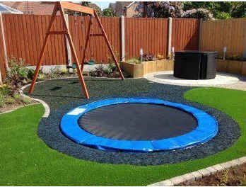 A Sunken Trampoline | 32 Outrageously Fun Things You'll Want In Your Backyard This Summer  The kids would live this Ground Trampoline, Sunken Trampoline, In Ground Trampoline, Trampolines, Dream Backyard, Backyard Fun, Backstreet Boys, Play Area, Outdoor Play