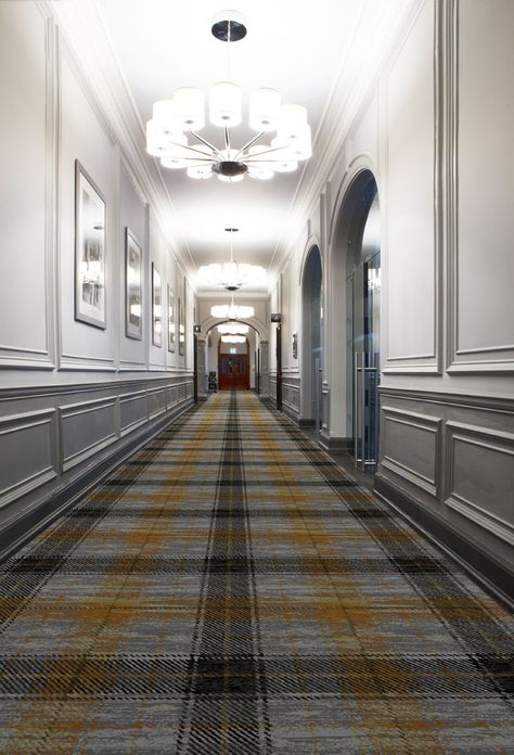 Nova Scotia Tartan Commercial Carpet from Wilton Carpets Pattern Wall To Wall Carpet, Commercial Carpet Design, Industrial Carpet, Tartan Carpet, Carpet Tiles Design, Wilton Carpet, Hotel Corridor, Commercial Carpet Tiles, Floor Pattern