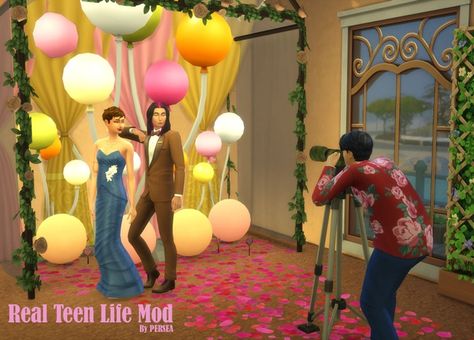 Real Teen Life Mod | Patreon Sims 4 Prom, Prom Suit And Dress, Sims 4 Get Together, Prom Vibes, Partner Talk, Broken Engagement, Asking To Prom, Teen Relationships, Sims 4 Cas Mods