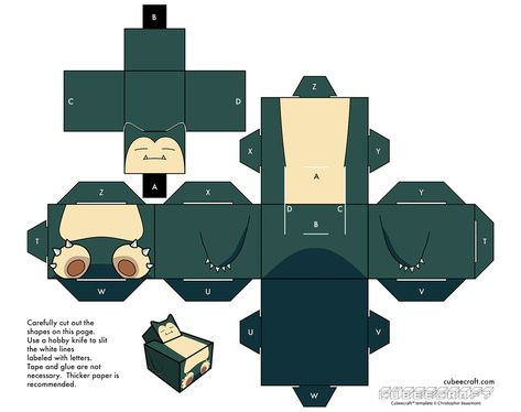 Origami Naruto, Papercraft Pokemon, Snorlax Pokemon, Paper Toy Printable, 3d Pokemon, Pokemon Snorlax, Pokemon Diy, Pokemon Craft, Paper Quilling Jewelry