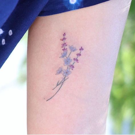 Violet Tattoo, La Tattoo, Lavender Tattoo, Bouquet Tattoo, Forget Me Not, Watercolor Cards, Maple Leaf Tattoo, Watercolor Tattoo, Tatting