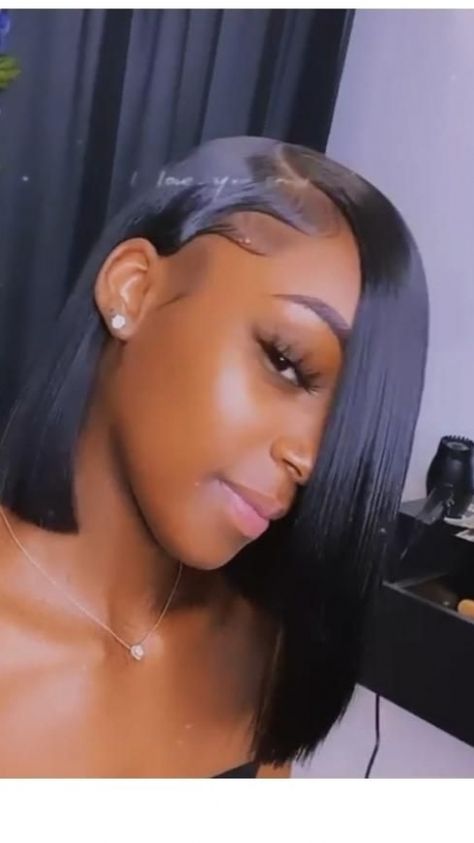 straight #hairstyles #hair #hairstyle Straight Quick Weave Hairstyles, Side Part Quick Weave Bob, Straight Quick Weave, Side Part Quick Weave, Weave Bob Hairstyles, Weave Bob, Hairstyles Thick Hair, Hairstyles Weave, Quick Weave Bob