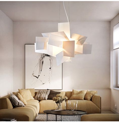 Replica foscarini Lamp Big Bang Stacking Creative pendant Lights Art Decor D65cm/95cm LED Suspension Pendant Lamp - AliExpress Foscarini Lamp, Foscarini Lighting, Creative Lights, Personality Art, Art Restaurant, Cheap Pendant Lights, Creative Personality, White Acrylics, Postmodernism