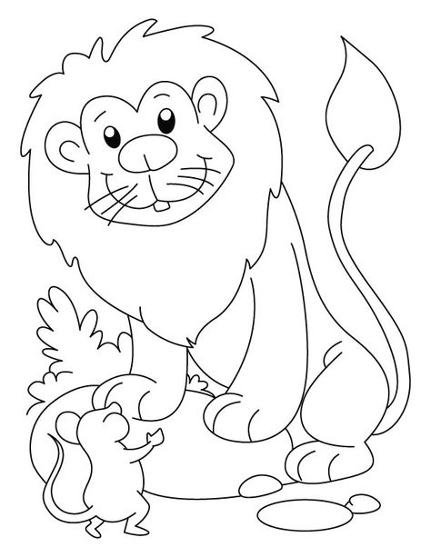 Lion Mouse page (Daniel for preschool) The Lion And The Mouse, Lion Coloring, Lion And The Mouse, Lion Coloring Pages, Family Coloring Pages, Mouse Color, Family Coloring, Lion Pictures, Disney Colors