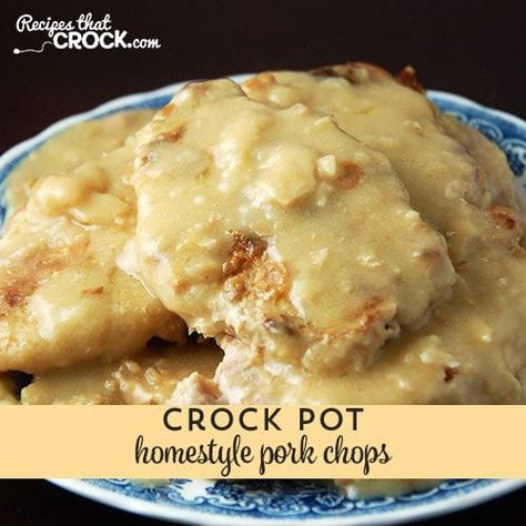 Pork Chop Recipes Crockpot, Pork Chop Recipe, Pork Chops And Gravy, Crockpot Pork Chops, Meat Lover, Slow Cooker Dinner, Crockpot Pork, Cooking Spray, Chops Recipe