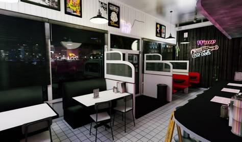 DINER (Blender Scene) | Patreon Sims 4 Blender Scene Street, Blender Background, Blender Sims 4, Sims 4 Blender Scenes, Sims 4 Blender, Blender Scenes, Blender Scene, Sims Inspiration, Sims 4 Poses