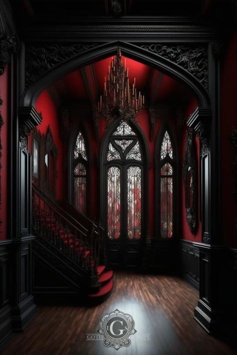 Gothic Homes, Goth Houses, Gothic Decor Bedroom, Gothic Interior, Kitchen Ideas Dark Cabinets, Kitchen Ideas Dark, Fantasy Rooms, Gothic Furniture, Dark Home Decor