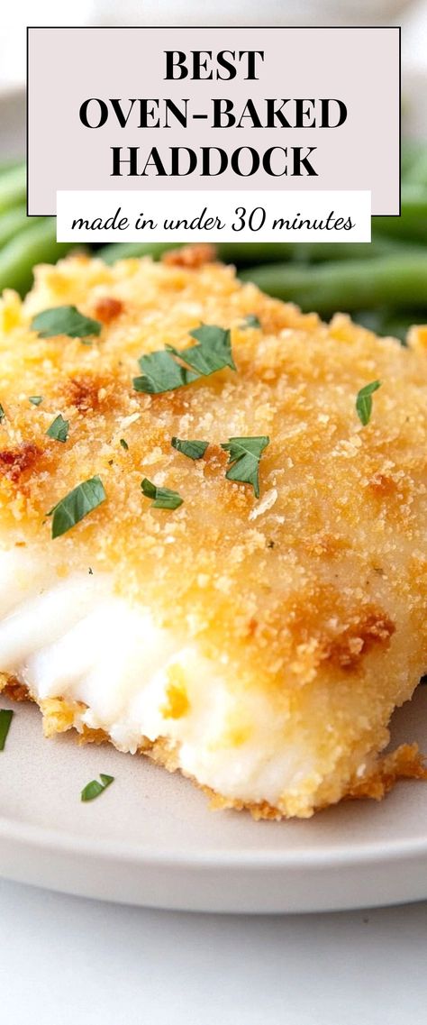 Image for Best Oven-Baked Haddock Easy Baked Haddock Recipes, Oven Baked Haddock Filets, Blackened Haddock Recipes, Fish Recipes Haddock, Air Fry Haddock Recipes, Haddock Dinner Recipes, Baked Stuffed Haddock Recipes, Baked Haddock Recipes Ovens, Bake Fish Recipes Oven