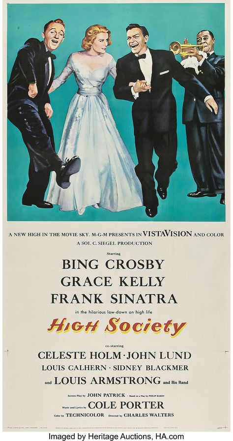 High Society 1956, Celeste Holm, The Philadelphia Story, Old Movie, Bing Crosby, Classic Movie Posters, Louis Armstrong, Online Posters, Movie Posters Vintage