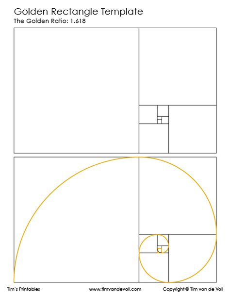 Templates Archives - Tim's Printables Rectangle Template, Golden Rectangle, Mathematics Art, Nature Studies, 8th Grade Math, Math Printables, Golden Ratio, Free Math, Flower Template