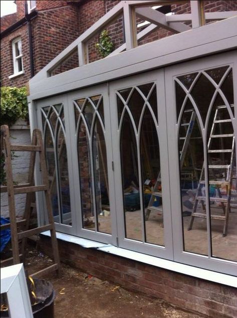 A recent project saw us install Gothic Georgian bars for windows into a property. Find out more here. Tintern Abbey, Gothic Window, Arch Window, Gothic Windows, Georgian House, Timber Windows, Exterior Renovation, House Extension Design, House Extension