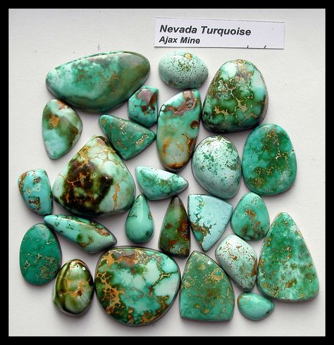 Turquoise from the Ajax Mine in Nevada, USA.   Image courtesy of Richard Shull of "Out of our Mines" www.outofourmines.com/AboutUs.html Native American Turquoise Jewelry, Jewelry Native American, Rocks And Fossils, Nevada Usa, Turquoise Jewelry Native American, Real Turquoise, Native American Turquoise, American Turquoise, Shades Of Turquoise