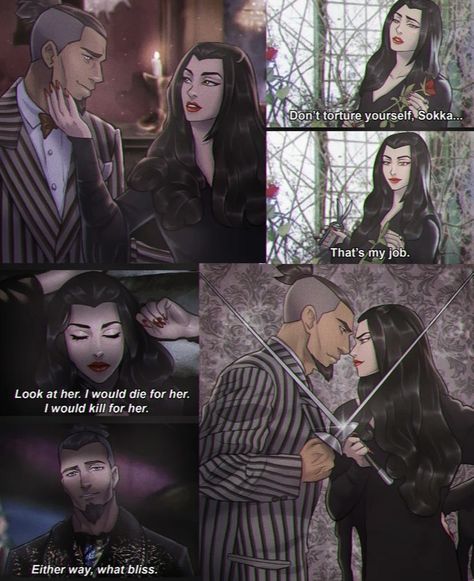 Avatar Sokka, Gomez Morticia, Addams Familie, Avatar Azula, Avatar Legend Of Aang, Gomez And Morticia, Good Note, Avatar Zuko, Avatar The Last Airbender Funny