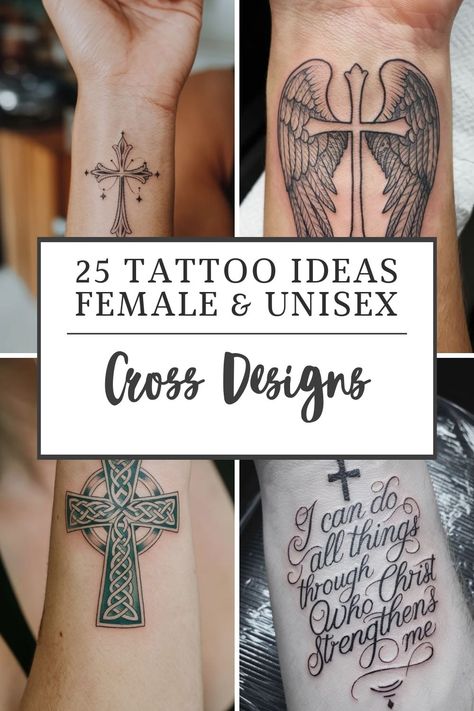 Small cross wrist tattoos for women offer both elegance and profound personal significance. These delicate designs are a beautiful way to display one’s faith or personal beliefs discreetly while maintaining a sense of style. The Cross Wrist Tattoos For Women, Cross Wrist Tattoos, Cross Tattoo On Wrist, Personal Beliefs, Biblical Tattoos, Faith Tattoo, Cross Tattoo Designs, Delicate Tattoo, Wrist Tattoos For Women