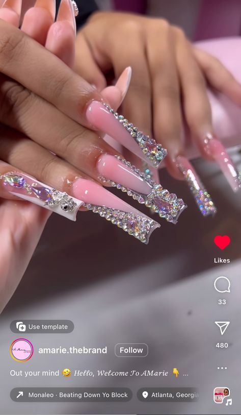 Long Boujee Nails, Long Dramatic Acrylic Nails, Punk Nails, Colored Acrylic Nails, Girly Acrylic Nails, Cute Acrylic Nail Designs, Short Square Acrylic Nails, Exotic Nails, Long Acrylic Nails Coffin