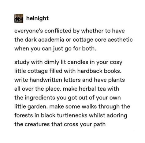 Cottagecore Jobs, Cottagecore Personality, Dark Academia X Cottagecore, Cottagecore Words, Cottagecore Tips, Cottagecore Things To Do, How To Be Cottagecore, Cottagecore Hobbies, Dark Academia Cottagecore Aesthetic