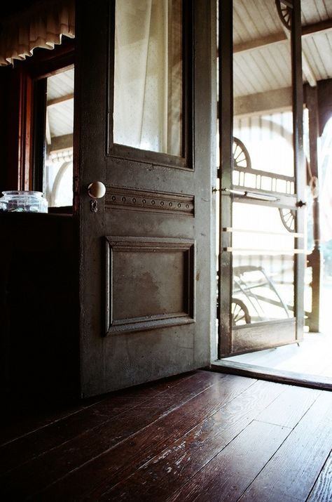 Screen doors, warm breezes, & old wood...   . . . .   ღTrish W ~ http://www.pinterest.com/trishw/  . . . .  #South #Southern #mytumblr Storm Doors, Farmhouse Front Door, Screen Doors, Wooden Front Doors, Vintage Doors, Wooden Screen, Grandma's House, Farmhouse Front, Peach Tea