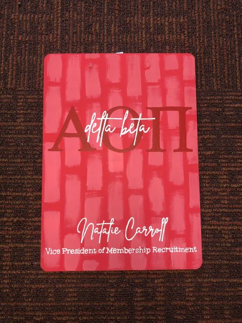 Sorority Clipboard Ideas, Clipboard Ideas, Aoii Sorority, Alpha Omicron Pi, Clipboard, Sorority, Design