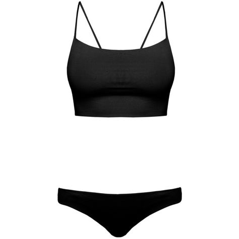 Melissa Odabash Cabana Black Cropped Racer-Back Bralette Bikini Set (320 BRL) ❤ liked on Polyvore featuring swimwear, bikinis, black, racerback bikini, tankini tops, racerback bikini top, racerback tankini top and swim tops Swimsuits Black, Crop Top Swimsuit, Racerback Swimsuit, Mood Clothes, Tankini Swimsuit, Tankini Swimsuit Top, Cute Lingerie, Melissa Odabash, Cute Bathing Suits