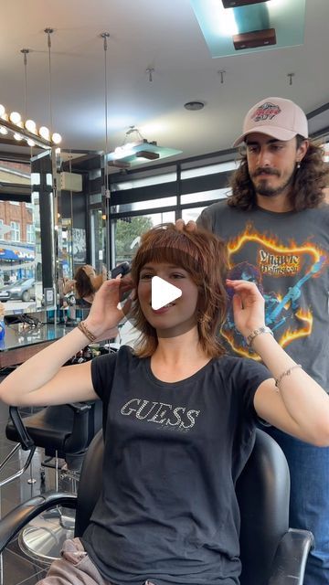 Shaggy Haircuts Not Styled, Before And After With Bangs, Shaggy Hair Styling, Medium Shag Bangs, Styling Shaggy Hair, How To Style Shaggy Bob, How To Style Shaggy Hair Tutorial, Shattered Shag Haircut, Shag With Bangs Medium