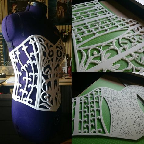 Cosplay Corset Diy, Foam Props Diy, Worbla Corset, Eva Foam Crafts, Corset Styling, Elf Armor, Eva Foam Armor, 3d Tiskárna, Crop Top Sewing Pattern