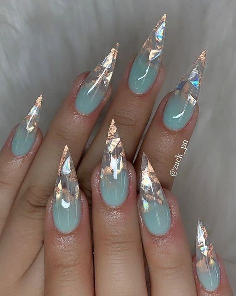 Funky Nail Art Ideas - 50 Coolest Nail Designs you must try Funky Nail Art, Stiletto Nail Art, Stiletto Nails Designs, Her Nails, Nagel Inspo, Accent Nails, Coffin Nails Designs, Funky Nails, Pretty Acrylic Nails