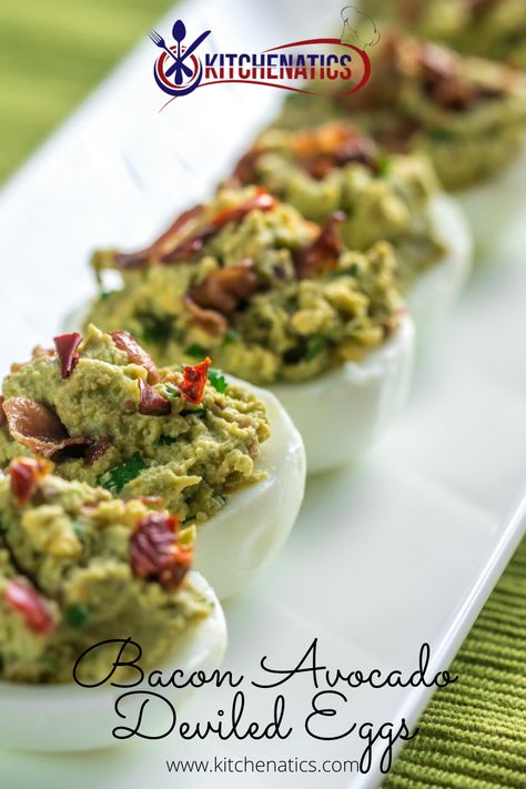 Avocado Deviled Eggs Recipe, Avocado Egg Recipes, Guacamole Deviled Eggs, Avocado Eggs, Bacon Guacamole, Ways To Cook Eggs, Avocado Deviled Eggs, Bacon Deviled Eggs, Bacon Avocado