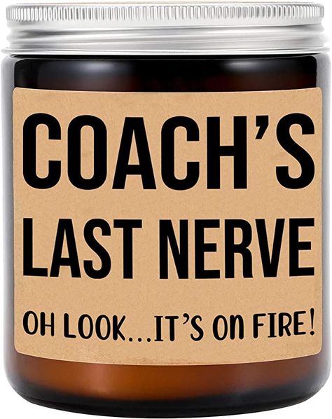 Last Nerve Candle, Wrestling Coaches Gift Ideas, Funny Coach Gifts, Cheer Coach Christmas Gift Ideas, Coach Christmas Gift Ideas, Coach Gifts Cheer, Gifts For Football Coaches, Coach Gift Basket, Wrestling Coach Gift Ideas