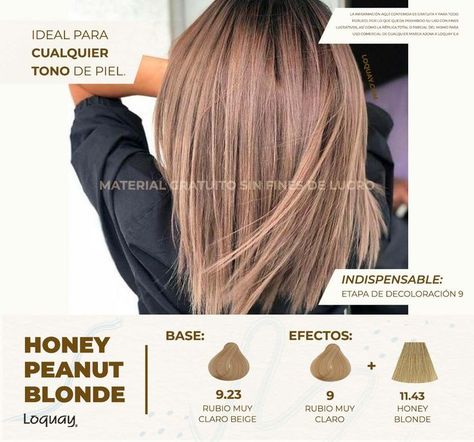 #loquay #tinte #color #cabello #formula #decoloracion #reflejos #tendencia #estilistaprofesionales #tonocabello #Pink #PinkLatte #Rojizo #Rubio #TinteCabello #TonoCabello #Blonde #highlights #babylights #honey #Castaño #RubioExtraClaro #beige #peanut #Mechas Hair Color Placement, Blond Beige, Highlights Babylights, Warm Blonde Hair, Beige Hair, Cabello Hair, Hair Color Formulas, Balayage Color, Hair Color Techniques