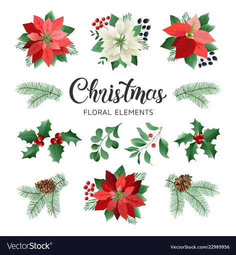 Poinsettia Flowers, Rose Gold Texture, Illustration Noel, Watercolor Christmas Cards, Poinsettia Flower, Christmas Inspo, Christmas Poinsettia, Album Scrapbooking, Christmas Flowers