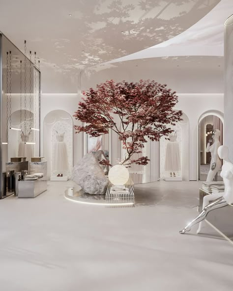 Modern Boutique Interior, Boss Office Interior Design, Salon Layout, Dior Store, Store Interior Design, Stairs Design Interior, Fashion Shops, Flower Bedroom, Japandi Interior