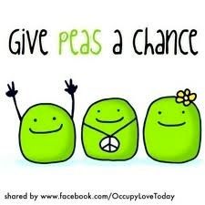 Peace! Give Peas A Chance, Give Peace A Chance, Cute Puns, Food Puns, Funny Puns, The Words, Puns, Peas, Make Me Smile