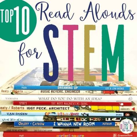 Ready to build your STEM library with the best picture books?  Start Here!  Check out my Top 10 all time favorite read alouds for elementary STEM Stem Bins, Elementary Stem Activities, Elementary Stem, Stem Books, Steam Ideas, Stem Elementary, Teaching Stem, Stem Lab, Stem Classroom