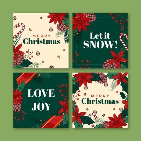 New Year Post Ideas, Christmas Layout Design, Christmas Cards Design Graphics, Christmas Poster Ideas, Christmas Post Design, Christmas Card Design Ideas, Christmas Postcard Design, Poster Natal, Christmas Vector Art