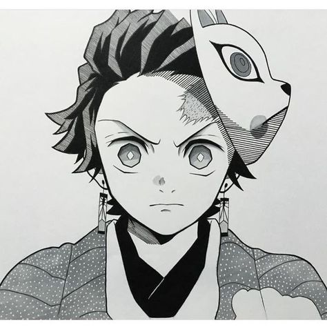 Demon Slayer Drawing Easy, Demon Slayer Drawing, Simple Sketch, Tanjiro Kamado, Drawing Easy, Anime Character, Demon Slayer, Sketch, Google Search