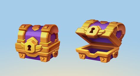 2021 Game Ui Design and Art Team Work on Behance Chest Game Art, Game Background Art, Treasure Chests, Chest Design, Ui Game, Unity 3d, Game Interface, Game Ui Design, Team Work