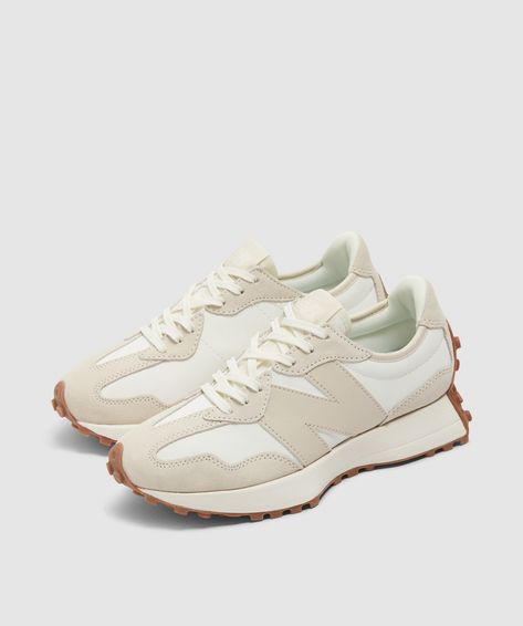 New Balance 327 sneaker | WHITE/BEIGE/GUM | SEVENSTORE New Balance Beige Shoes, New Balance Shoes Women's Outfit, New Balance 327 Women Outfit, Fashionable Mom Outfits, New Balance 327 Women, Beige New Balance, New Balance Beige, 327 New Balance, Shoe Essentials