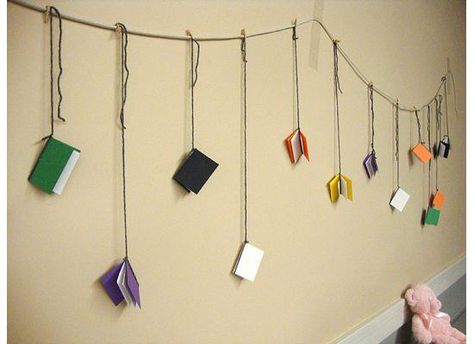 book decorations Book Decorations, Book Swap, Swap Party, Reading Month, Book Wall, Book Party, Wall Decorations, Book Themes, Book Decor