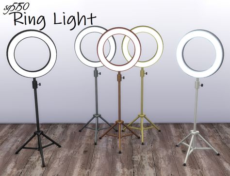 sg5150 Ring Light Maxis Design / New Mesh by sg5150 Ring Light: 818 poly Sims 4 Moschino Required!   Base Game now... Sims 4 Moschino, Cc Clutter, Sims4 Builds, Model Backstage, Black Simmer, Sims 4 Cc Furniture Living Rooms, Sims Furniture, Furniture Cc, Cc Shopping