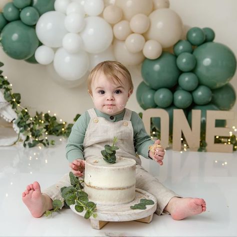 Rachel | Newborn Photographer on Instagram: "Little Arlo did such an amazing job smashing his cake! I love the balloon garland colours his mummy chose too. 🍃🎂 #cakesmash #wiltshirephotographer #1stbirthday #baby #birthdayphotoshoot" Cake Smash Balloons, Smash Celebrity Cake, First Birthday Cake Smash Photoshoot Outdoor, Party Animal Smash Cake Pictures, Cake Smash With Balloons, 1st Birthday Cake Smash, Smash Cake Photoshoot, Cake Smash Photos, Birthday Cake Smash