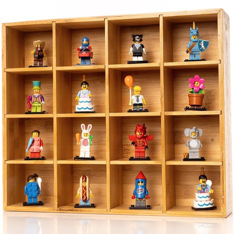 PRICES MAY VARY. FIGURES DISPLAY RACK - 16 spacious cubbies (2.64’’ x 3.43’’ dimension) rack for displaying your various collections, figurines, action figures, and shot glasses. Check product height < 2.5" before ordering. VERSATILE ORGANIZER RACK - Perfect for storing any action toys, mini pop figures, vinyl figures, dolls, small rock stones, and more. Ideal for countertop displays, market stalls, craft fairs, exhibitions, homes, kitchens, and offices. WALL-MOUNTING DISPLAY SHELF: Firstly, mea Shot Glass Display In Cabinet, Lego Wine Rack, Mountain Shot Glass Display, Hard Rock Shot Glass Display, Nendoroid Display Shelf, Lego Collection Display, Display Toys, Figurine Shelf, Toy Collection Display