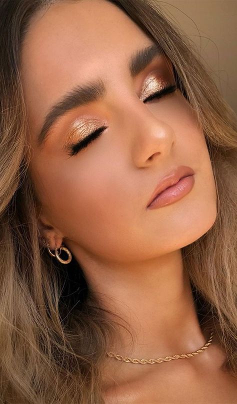 Dreamy Makeup, Dreamy Palette, Glamorous Wedding Makeup, Beautiful Bridal Makeup, Gorgeous Wedding Makeup, Gold Makeup Looks, Wedding Eye Makeup, Wedding Glam, Best Wedding Makeup