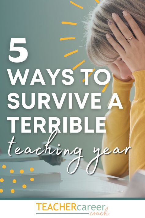 Surviving a terrible year teaching - steps to managing stress, controlling teacher burnout, and considering a career change from teaching. Teacher Burnout Quotes, Quitting Teaching, Alternative Jobs For Teachers, Career Change Resume, Teacher Career, Teacher Burnout, Health Teacher, Survival Kit For Teachers, Cult Of Pedagogy